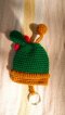 Knit Keychain - Green / Orange Cactus