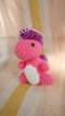 Knit Keychain - Pink Dinosaur