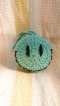 Knit Keychain - Smiley Green