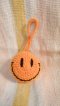 Knit Keychain - Smiley Orange