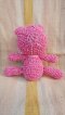 Knit Keychain - Pink Bear