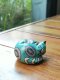 Wooden Animal (Turquoise Cat)