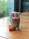 Wooden Animal (Turquoise Owl)