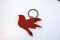 Leather Bird Keychain
