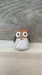 Small Owl Keychain (White-Brown)