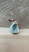 Small Owl Keychain (Light Blue-Brown)