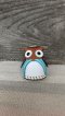 Small Owl Keychain (Light Blue-Brown)