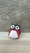 Small Owl Keychain (Red-Dark Blue)