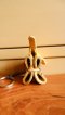Elephant leather keychain - Yellow & Brown