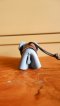 Elephant leather keychain - Light Blue & Brown