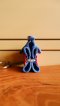 Elephant leather keychain - Blue & Red