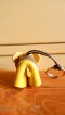 Elephant leather keychain - Yellow & Brown