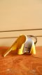 Elephant leather keychain - Yellow & Brown