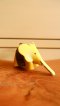 Elephant leather keychain - Yellow & Brown