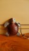 Turtle leather keychain - Grey / Brown