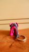 Elephant leather keychain - Pink & Purple