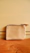 Leather wallet - Beige