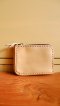 Leather wallet - Beige