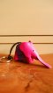 Elephant leather keychain - Pink & Purple