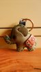 Elephant keychain - Green & Orange