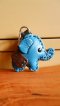 Elephant keychain - Dark Blue & Brown