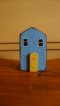 Wooden house with yellow door (Light Blue)
