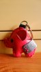 Elephant keychain - Red & Grey