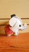 Elephant keychain - White & Orange