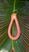 Orange leather keychain
