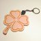 Peach Clover Keychain