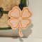 Peach Clover Keychain