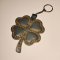 Gray Clover Keychain
