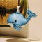Light Blue Whale Keychain