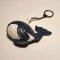 Navy Blue Whale Keychain