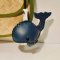 Navy Blue Whale Keychain