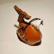 Brown Whale Keychain