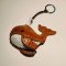 Brown Whale Keychain