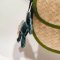Dark brown horse keychain with an orange tail