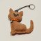 Brown kitten keychain