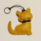Yellow kitten keychain