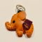 Orange baby elephant keychain