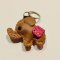 Brown baby elephant keychain