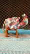 Fabric Elephant Doll with Wooden Legs