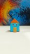 Wooden house (Light Blue / Orange)