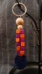 Wooden keychain orange-purple