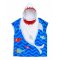 Poncho Beach Cloak Zeepro Kids Size – Blue Shark