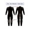 2nd Long Wetsuit Zeepro Dive Center SBR Nylon 3mm