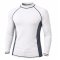 Rash Guard Long Sleeve Zeepro Men With Low Collar White Grey