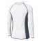Rash Guard Long Sleeve Zeepro Men With Low Collar White Grey