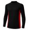 Rash Guard Long Sleeve Zeepro Men With Low Collar Black Red